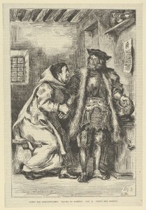 Goetz og Friar Martin, etter 1845., etter 1845. av Eugène Delacroix