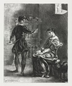 Hamlet: Hamlet og Ophelia av Eugène Delacroix