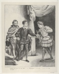 Hamlet og Guildenstern, 1834-43., 1834-43. av Eugène Delacroix