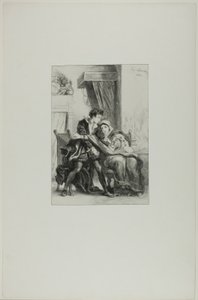 Hamlet og dronningen av Eugène Delacroix