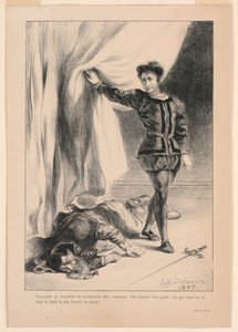 Illustrasjon for Hamlet: The Death of Polonius (III,4)