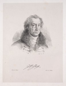 Illustrasjoner for Faust: Frontispice - Portrett av Johann Wolfgang von Goethe av Eugène Delacroix