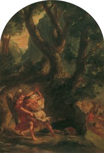 Jakob kjemper med engelen av Eugène Delacroix