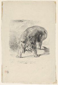 Løvestående, 1833., 1833. av Eugène Delacroix