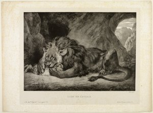 Løve av Atlasfjellene av Eugène Delacroix