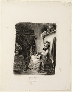 Marguerite ved spinnehjulet av Eugène Delacroix