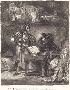 Mephisto vises for Faust av Eugène Delacroix