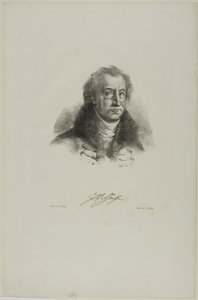 Portrett av Goethe, fra Faust av Eugène Delacroix