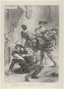 Hamlets død, 1843., 1843. av Eugène Delacroix