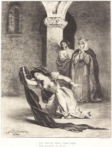 The Song of Ophelia (Akt IV, Scene V) av Eugène Delacroix
