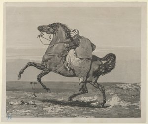 Turk Mounting His Horse, 1824., 1824. av Eugène Delacroix
