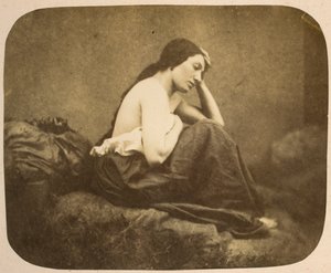 Kvinne portrett av Eugène Durieu