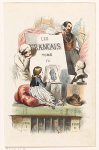 Kunstutseende personer Tittelside for: Les Français peints par eux-mêmes, 1841 av Eugène Guillaumot