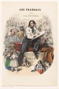 Skissekunstner Tittelside for: Les Français peints par eux-mêmes, 1841 av Eugène Guillaumot