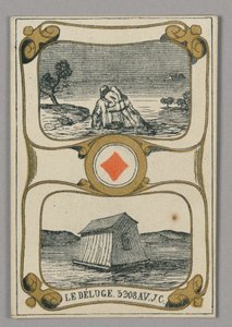 Flommen, spillkort fra sett med "Heroic Cards" eller "Great Men" av Eugène Moreau