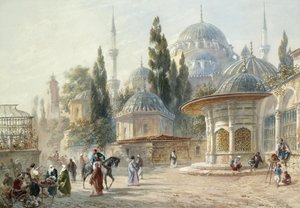Sehzade-moskeen i Konstantinopel av Eugène Napoleon Flandin