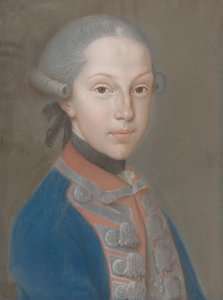 Portrett av en ung mann i uniform av European 18th Century