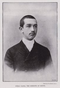 Abbas Pasha, Khedive i Egypt (s/hvitt bilde) av European Photographer
