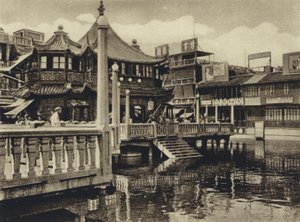 Kina, tehus i Shanghai (s/hvitt bilde) av European Photographer