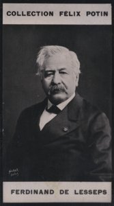 Ferdinand-Marie de Lesseps (1805-1894) (s/hvitt-bilde) av European Photographer