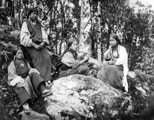 Himalaya kvinner, ca. sent C19th av European Photographer