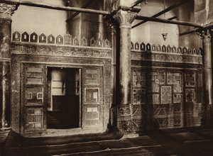Kairuan, kongelig boks i den store moskeen (s/hvitt bilde) av European Photographer