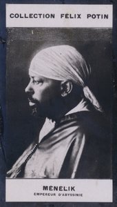 Menelick, keiser av Abessinia (1844) (s/hvitt-bilde) av European Photographer