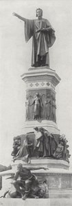 Monument Dante Alighieri, Trient (s/hvitt bilde) av European Photographer
