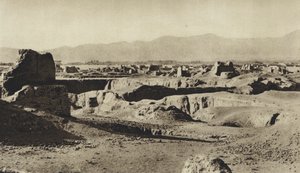 Persia, ruinene av Rei (s/hvitt bilde) av European Photographer