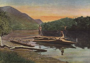 Pirogue of the Riviere De Monio av European Photographer