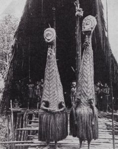 Tabu-nisser i New Guinea (s/hvitt-bilde) av European Photographer