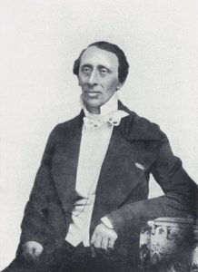 Poeten Hans Christian Andersen (s/hvitt foto) av European Photographer