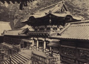Toshogu, Nikko, Yomei-mon (s/hvitt bilde) av European Photographer