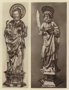 Ord i Nürnberg, St Bartholomew; Aachen, St. Peter (s/hvitt bilde) av European Photographer