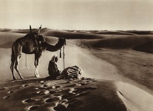 Tilbedelse i ørkenen (s/hvitt bilde) av European Photographer
