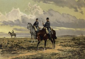A Cavalry Advance (chromolitho) av European School