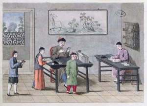 En kinesisk skole, ca. 1810 av European School