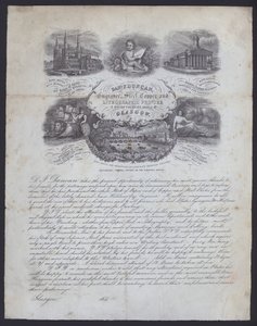 Annonse for gravør og litografisk trykker, Daniel F Duncan fra Glasgow (litho) av European School