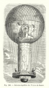 Aero-montgolfiere de Pilatre de Rozier (gravering) av European School