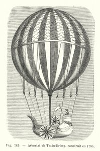 Aerostat of Testu-Brissy, bygget i 1785 (gravering) av European School