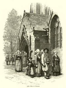 Etter messe ved Plouaret (gravering) av European School