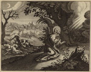 Jesu Kristi lidelse i Getsemane hage (gravering) av European School