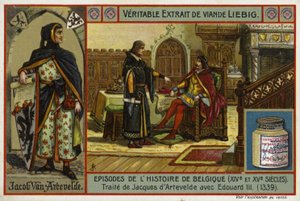Avtale om en traktat mellom Jacob van Artevelde av Gent og kong Edward III av England, 1339 av European School