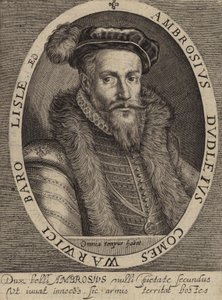 Ambrose Dudley, 3. jarl av Warwick (gravering) av European School