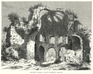 Gamle kasinoer, kalt Minerva Medica (gravering) av European School