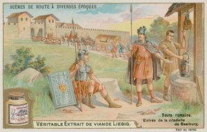 Gammel romersk vei inn til Saalburg Fort av European School