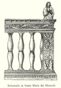 Balustrade ved Santa Maria dei Miracoli (gravering) av European School