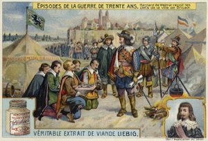 Bernard av Saxe-Weimar mottar nøklene til byen Breisach, 1638 av European School