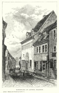 Fødested til Luther, Eisleben (gravering) av European School