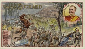Den britiske generalen Sir William Penn Symons ble dødelig såret i slaget ved Glencoe, Boer War, 20. oktober 1899 av European School